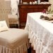 TABLE CLOTH...linen with frayed ruffle "Lilly"