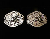 Steampunk watch movements cufflinks - Industrious - Steampunk - Cufflinks - Cuff Links -Repurposed - Up cycled