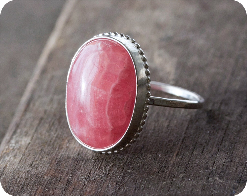Rhodochrosite // Custom Sterling Silver Ring