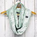 Okapi Infinity Scarf - Sea foam - modern hand printed jersey circle infinity scarf - by Bark Decor