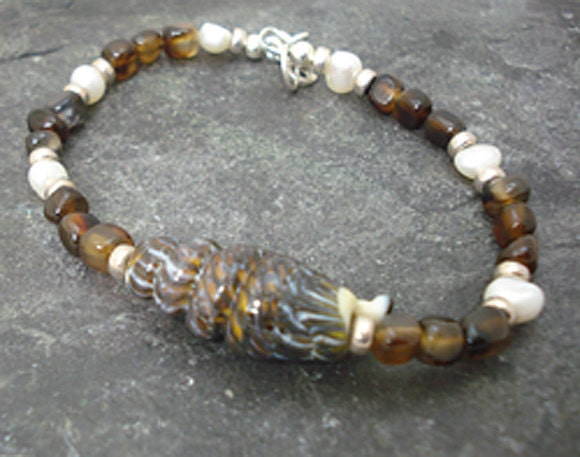lampwork glass bracelet