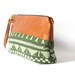 9-inch Zipper Pouch: vintage tapestry and eco leather