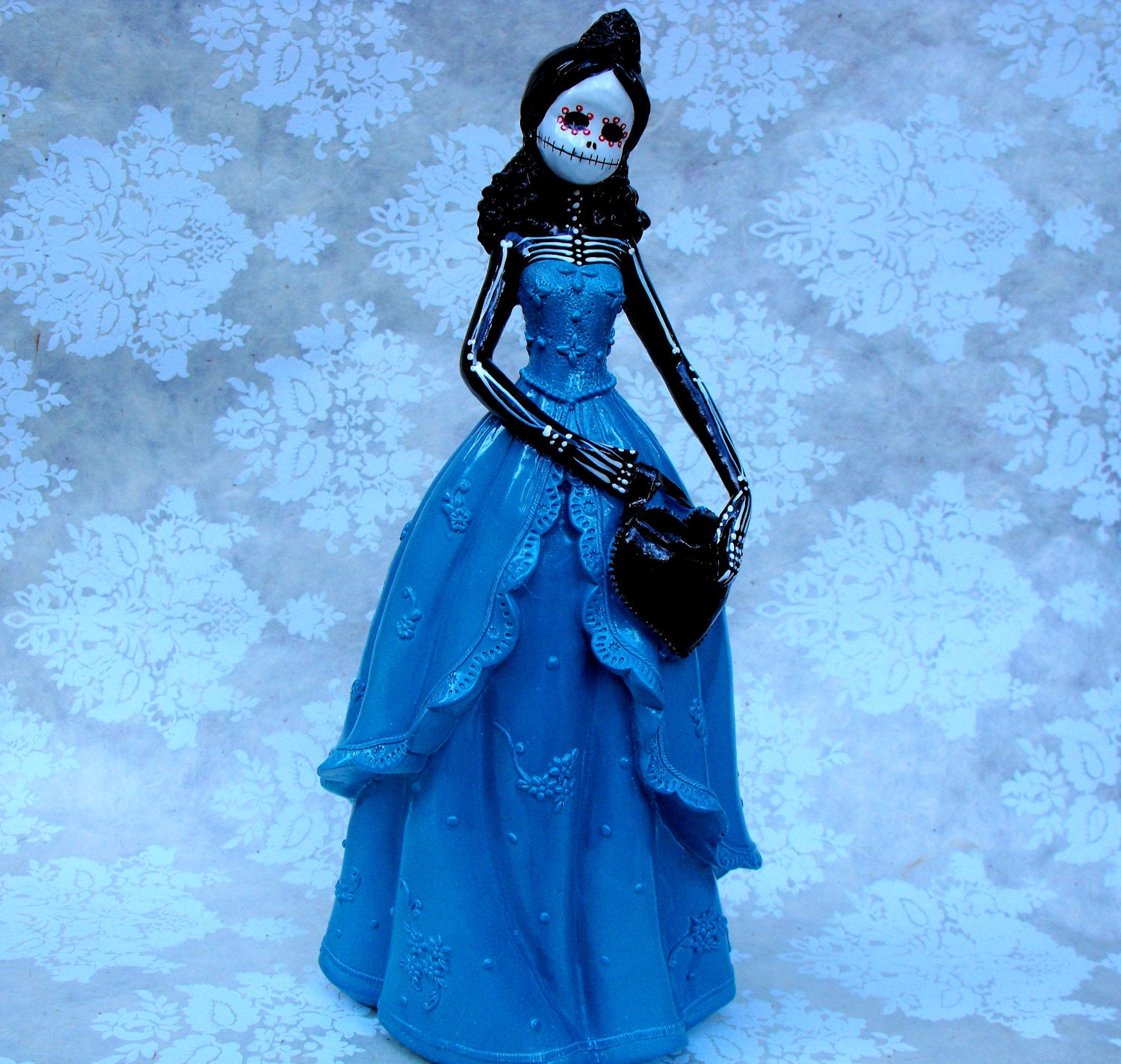 Dia De Los Muertos Catrina Statue - Blue Dress