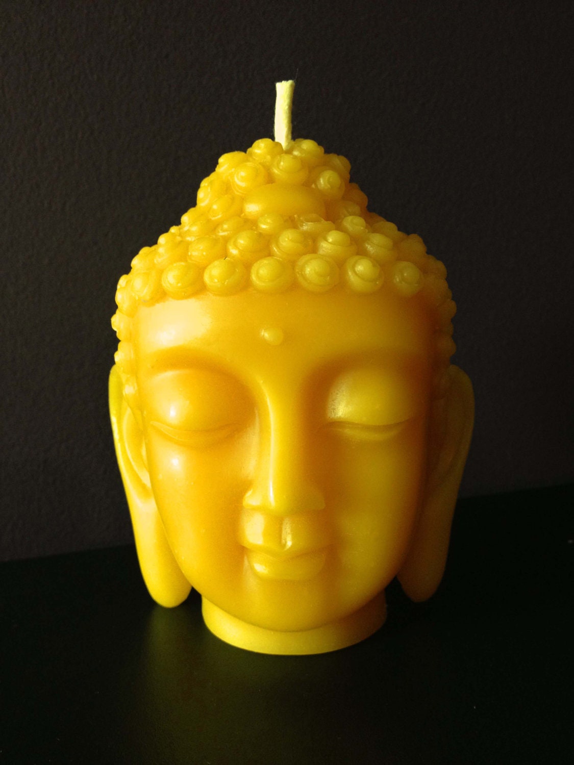 Buddha Pure Canadian Beeswax Pillar Candle 3.5" x 4.5" aprox. size