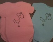 Pack of 30 baby shower onesie napkins or banner decoration. Boy or girl. Each features adorable stork. Il_170x135