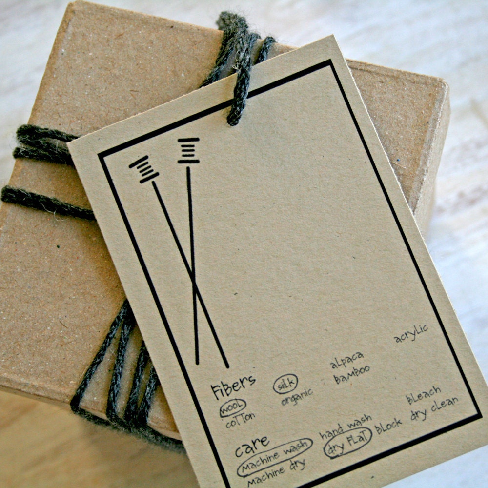 handmade for you Set of 6 Gift Tags - your choice of colors