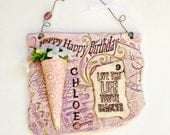 Made To Order - Personalized Wall Vase - Ceramic Wall Hanging, Wall Plaque, Wall Pocket, Vase, Best Friends, Sentiment