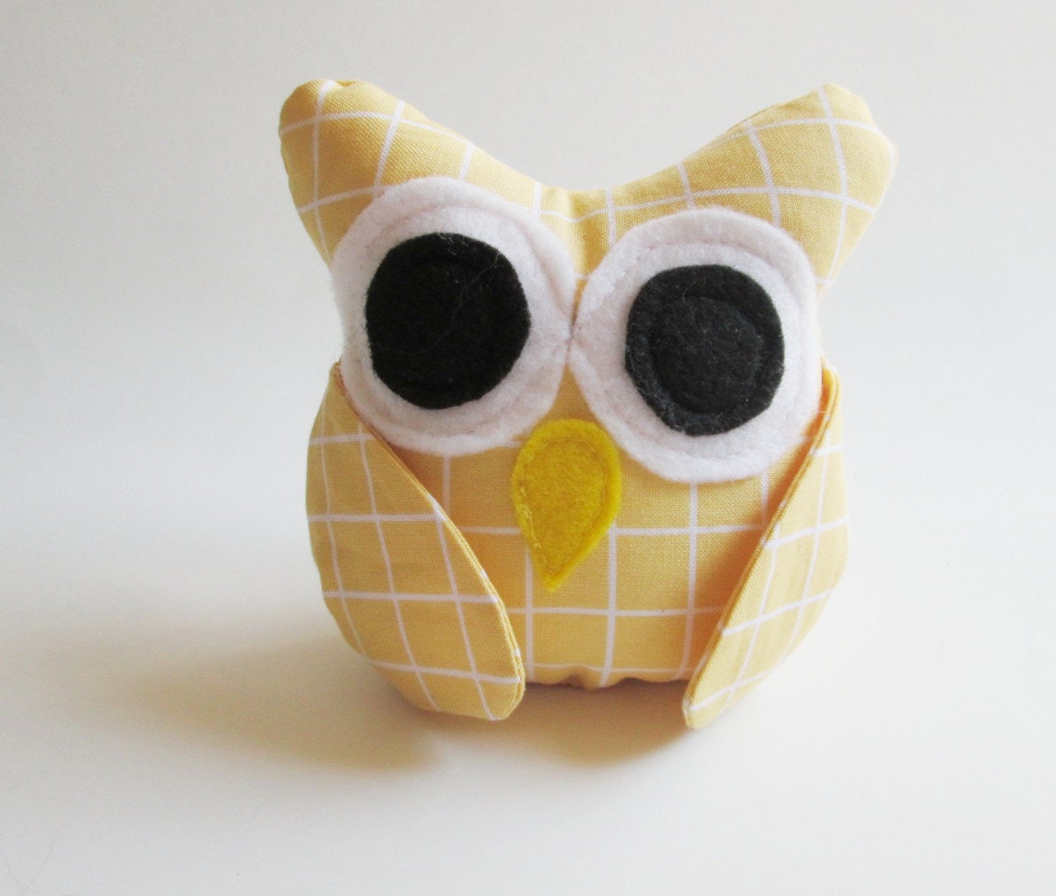 Owl stuffed toy with Rattle - Sunshine