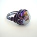 Wire Wrapped Ring by Debbie Renee, Purple Crystal