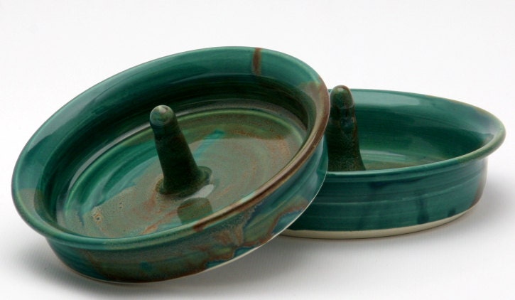 Green Apple Baker in Copper Mountain Glaze Combination