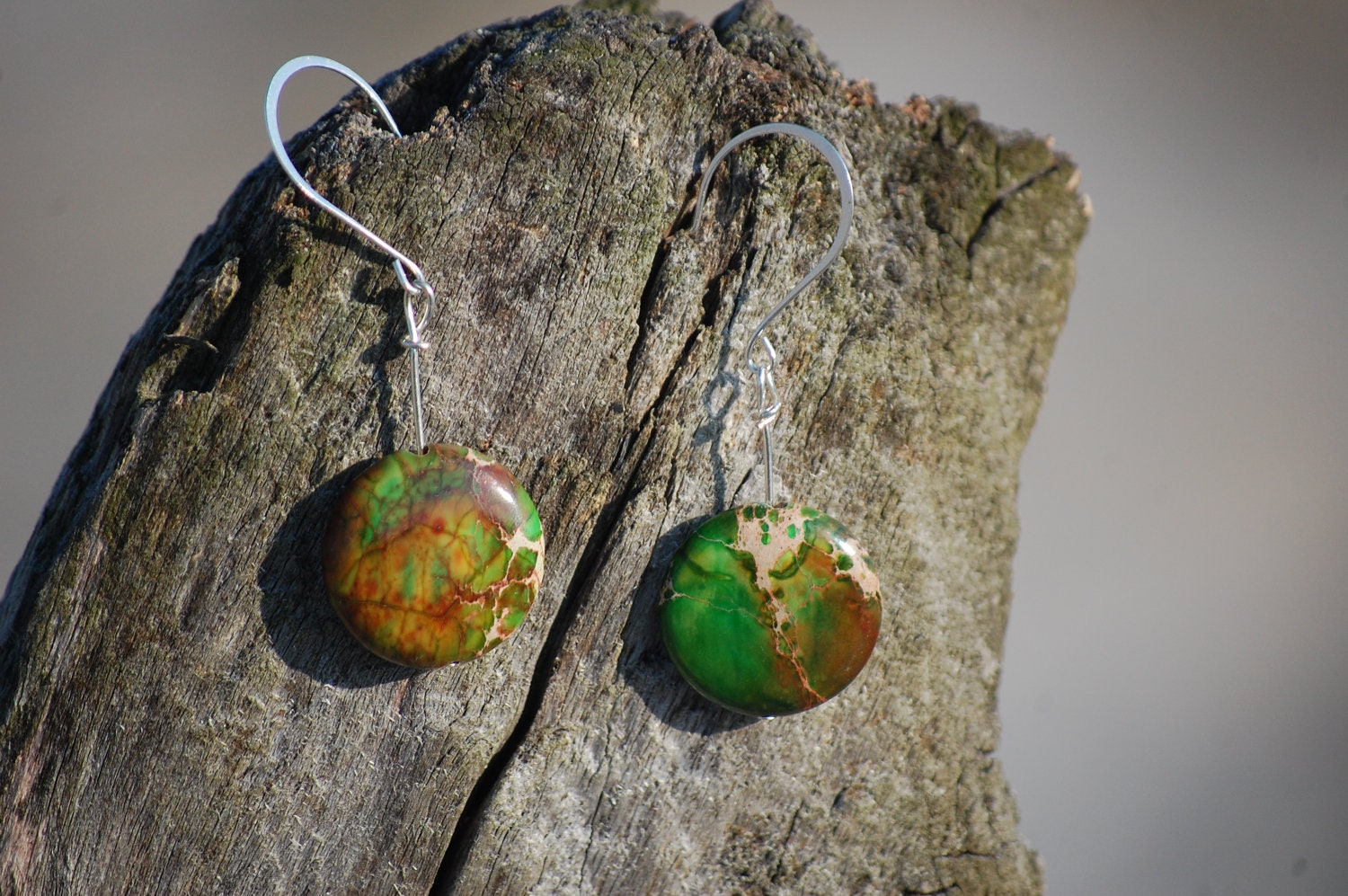 Green Stone Earrings