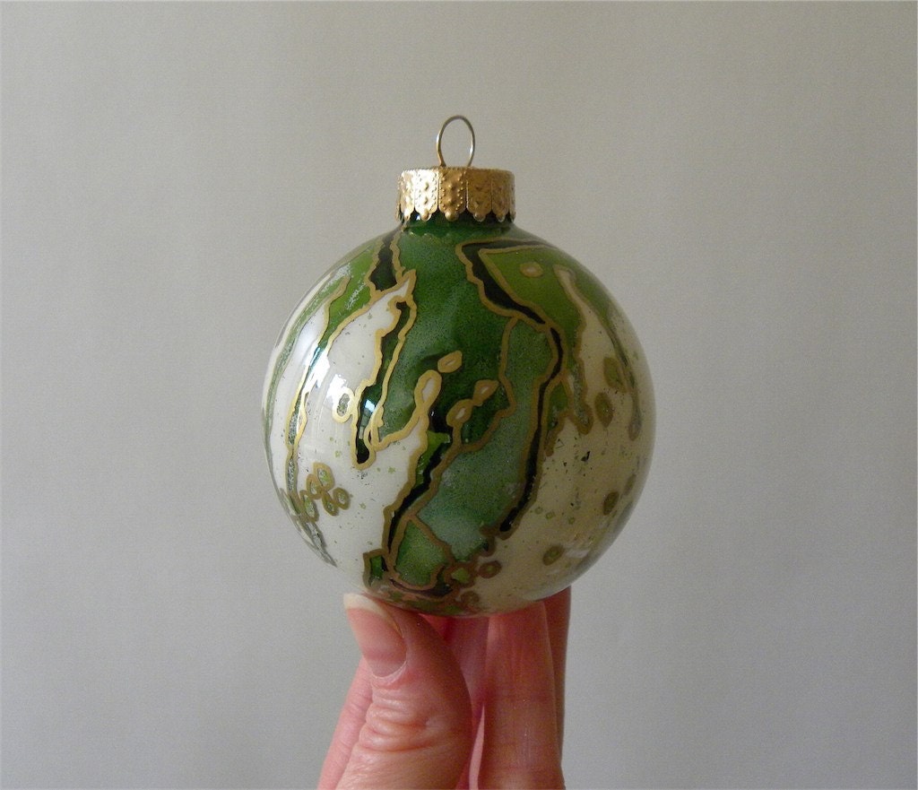 Hand Painted Glass Ornament