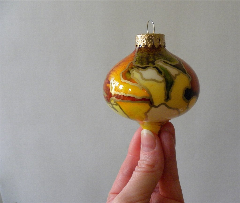 Hand Painted Glass Ornament