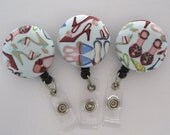 Shoe Obsession ID Badge Reel with retractable cord and clip