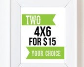 TWO 4 x 6 Prints discount bundle YOUR CHOICE