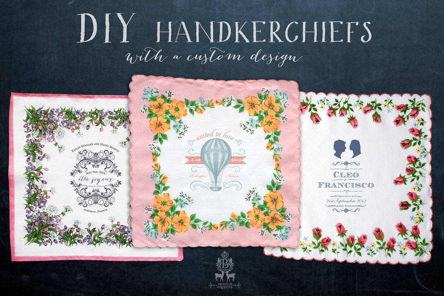 DIY Printed Handkerchiefs
