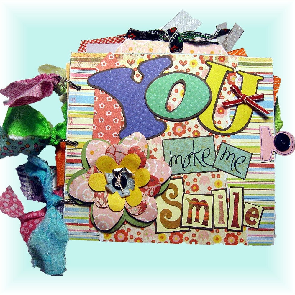 Snazzy Girl Scrapbook Album- Interactive, Colorful, Unique, Funky-Ready to Ship