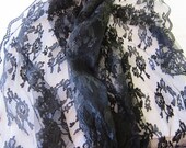 Black lace scalloped edge 45 wide