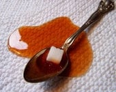 Fake Spilled Black Coffee Silver Plated Teaspoon Sugar Cube Fun Prop Gag