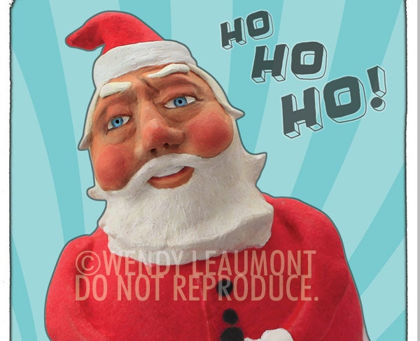 Jolly Fat Man - Ho Ho Ho Postcard 4 x 6
