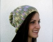 slouchy ribbed multi-color hat