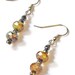 Earthy Czech Glass & Gold Hematite Beaded Earrings, Beaded Jewelry, Handmade Earrings, Good Health Jewelry