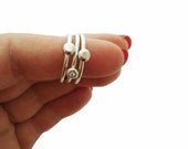 Stackable Mini Diamonds Sterling Silver CZ Rings