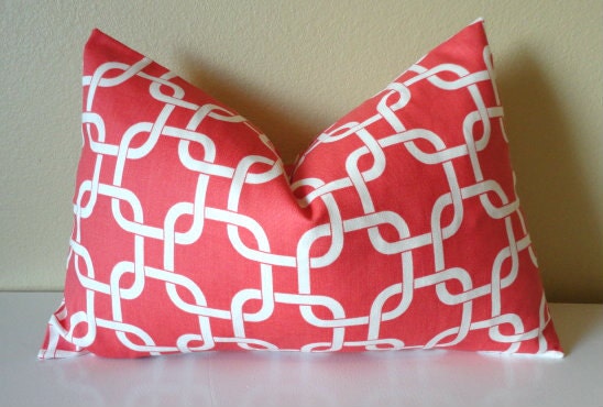 SINGLE LUMBAR 12 X 18 Pillow Cover // Gotcha Coral