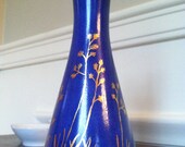 Cobalt Blue Gold Bud Vase Austrian Porcelain