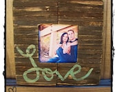 8 in Distressed Wooden Plank Picture Frame, Available in any color, or any stain. Can Be Made in Any Size.