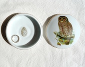 Antique Owl Treasure Box - Personalized Gift - Heirloom Quality Porcelain - MilestoneDecalArt