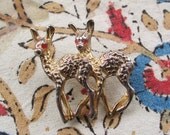 Vintage ZOMBIE DEER pin brooch
