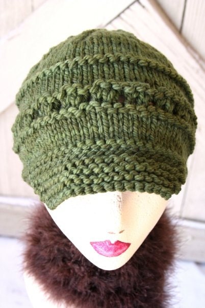 Girlie Billed Stull Cap ... OLIVE green ... Ready to ship ...