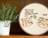 Friendship Sloths - 8" Hoop