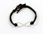 Infinity - Black Suede and Silver Rhinestone