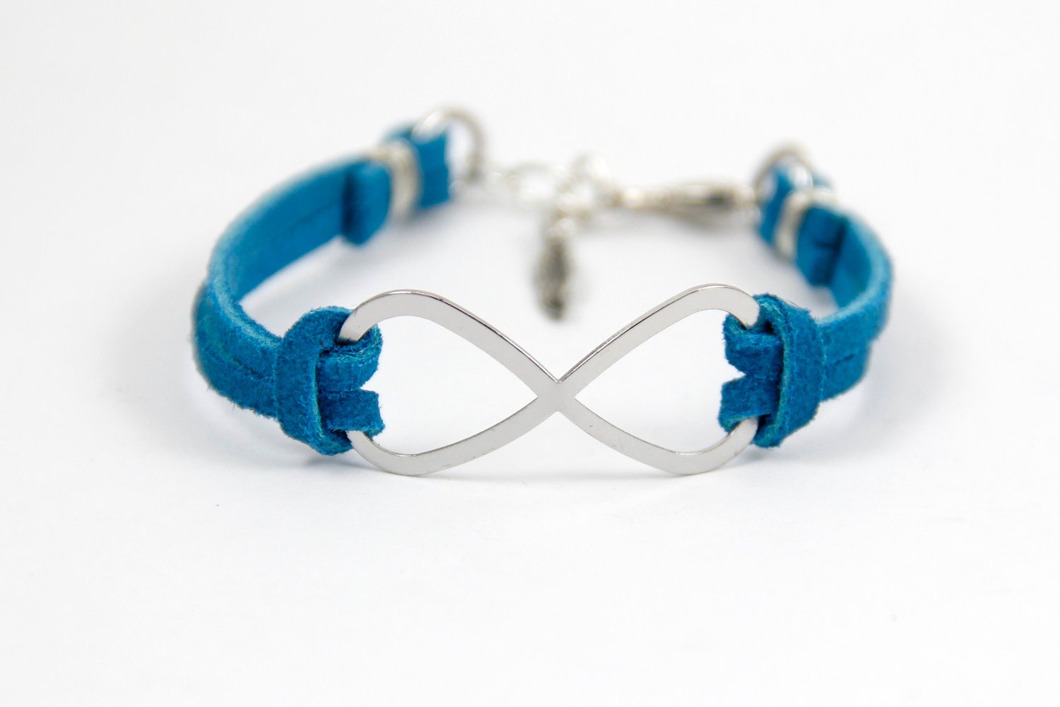 Infinity - Turquoise Suede and Silver Clasp
