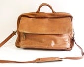 Vintage Brown leather Briefcase Luggage by Wilsons Leather