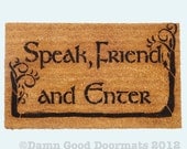 LOTR Hobbit TREES Tolkien - Speak, Friend, and Enter- doormat geek stuff