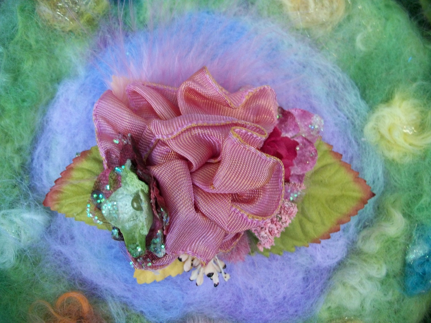 Hair Clip, Pink, Victorian Rose