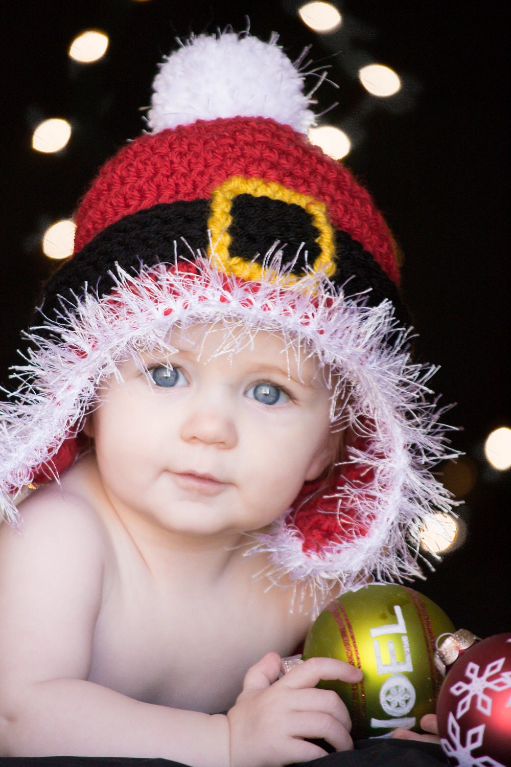 Santa Beanie with Earflaps - Kids Crochet Hat