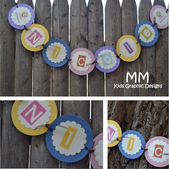 Lollipop Theme - Birthday Banner Il_570xn