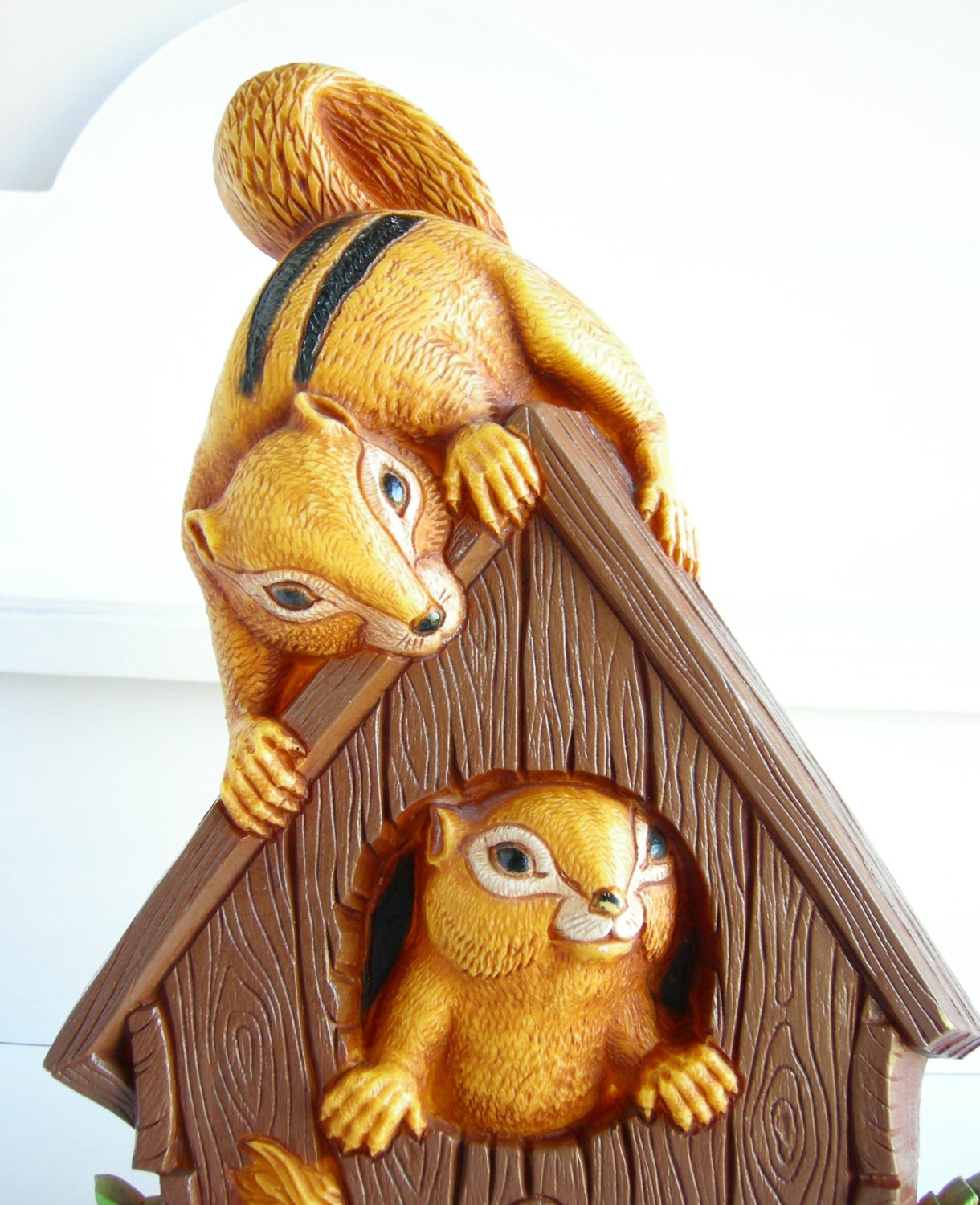 Vintage Chipmunk Wall Art Hanging Plaque - 1977 - Dart Industries Homco USA
