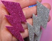 Glitter Lightning Bolt Hair Clips  (Choose Any 2)