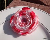 The Bella Baby Multi Shade Color Light Dark Pink Polka Dot Satin Fabric Glitter Button Hair Flower Accessory Clip Wedding Bridal