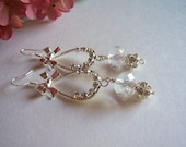 Crystal chandelier bling earrings, wedding earrings