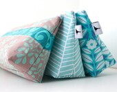 Bridal Party Set - Personalized Cosmetic Makeup Bags for your Bridesmaids - Set of 4, 5, 6, 7 or 8 - See description for pricing.