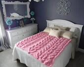 He Loves Me "Knot" Blanket - Pink - Valentines Day and Weddings - Ready to ship