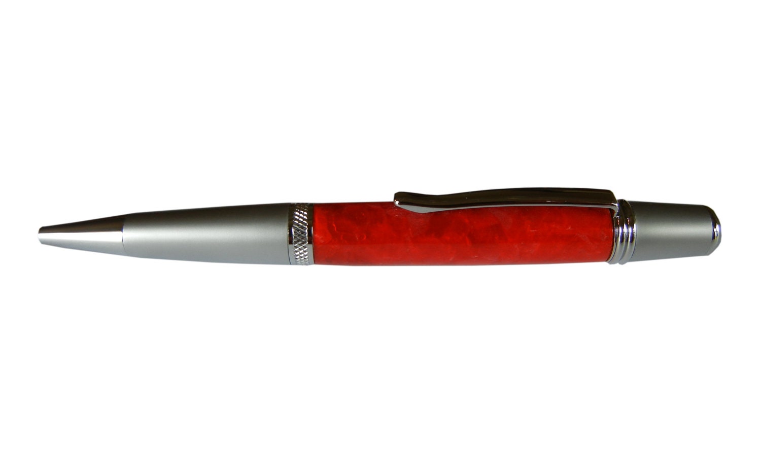 Unique Wall Street Writing Pen Red Acrylic Twist Mechanism