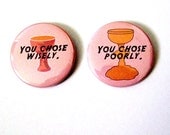 Indiana Jones You Choose Poorly Movie Magnet Button Set