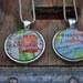 Personalized Map Pendant Necklace from Vintage Atlas 2 Necklaces